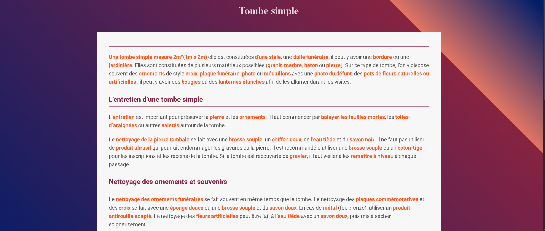 Aperçu 1 de CleanerTombe (Site vitrine et SEO)